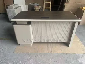 Diamond Stitch Leather Panel (1.4m) Office Desk
