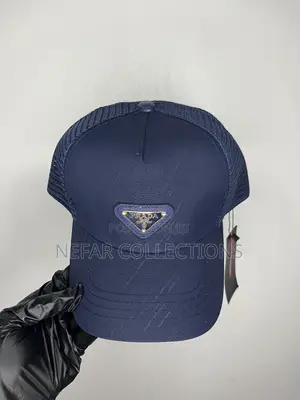 Prada Designer Face Cap - Navy Blue