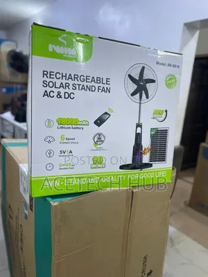 IWIN 18 Inches Rechargeable Fan With SolarPanel Mosquito Repellent