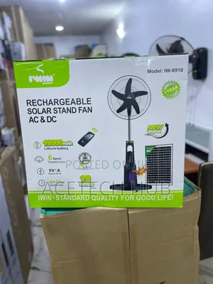 Buy IWIN Solar Rechargeable Standing Fan 18 Inches