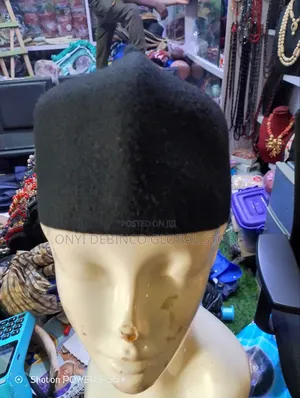Igbo and Yoruba Men Traditional Black Cap for Native Attires