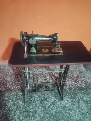 Complete Flying Man Manual Sewing Machine Set, Great Working Condition
