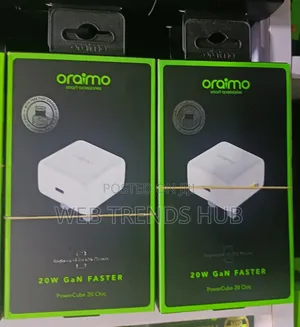 Oraimo 20W GaN PowerCube 20 Chic Charger + Type-C to Lightning Cable
