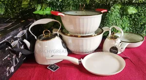 14-Piece Non-Stick Granite Cookware Set With 2 Kettles