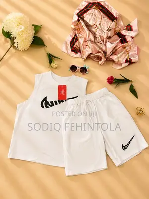 Boys White Sleeveless 2-Piece Shorts Set