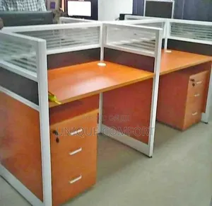 Brand New Top Quality 4 Man Workstation With 4 Drawers (Tokunbo)
