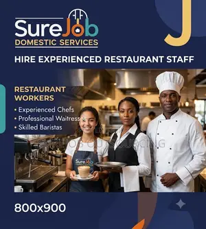 Hire Experienced Chefs, Waitresses, Baristas Restaurant Workers