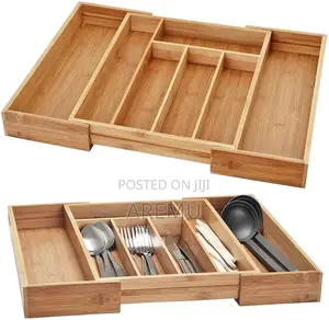 Expandable Bamboo Cutlery Holder