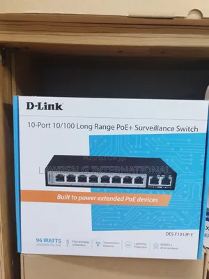 Brand New 8-PRT D-Link 10/100 POE+Surveillance SWITCH