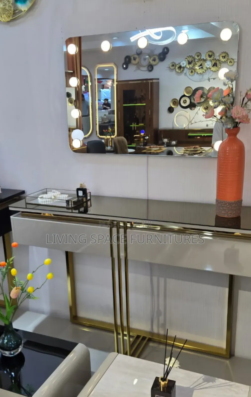Console Table With Mirror Full Set
