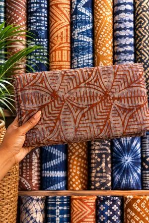 Adire Clothes in Yards and Adire Inspired Interior Deco Items