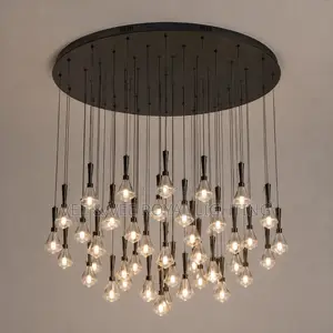 Luxury 36-Light Led Teardrop Crystal Chandelier – For Staircase, Void