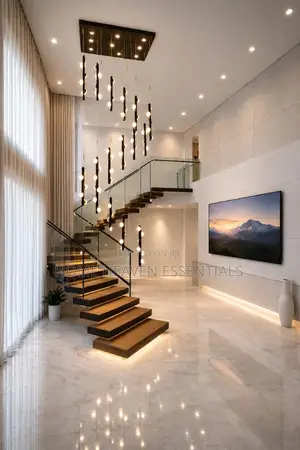 High Ceiling Adjustable Staircase Chandelier