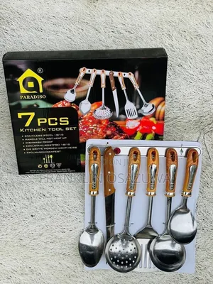 Paradiso 7 Pieces Stainless Steel Kitchen Utensil Set With Rack
