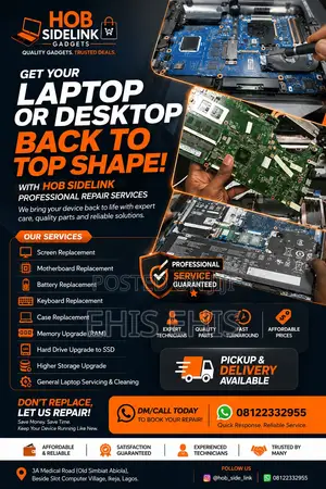 Laptop Repair Services in Ikeja | Hob Side Link Gadgets