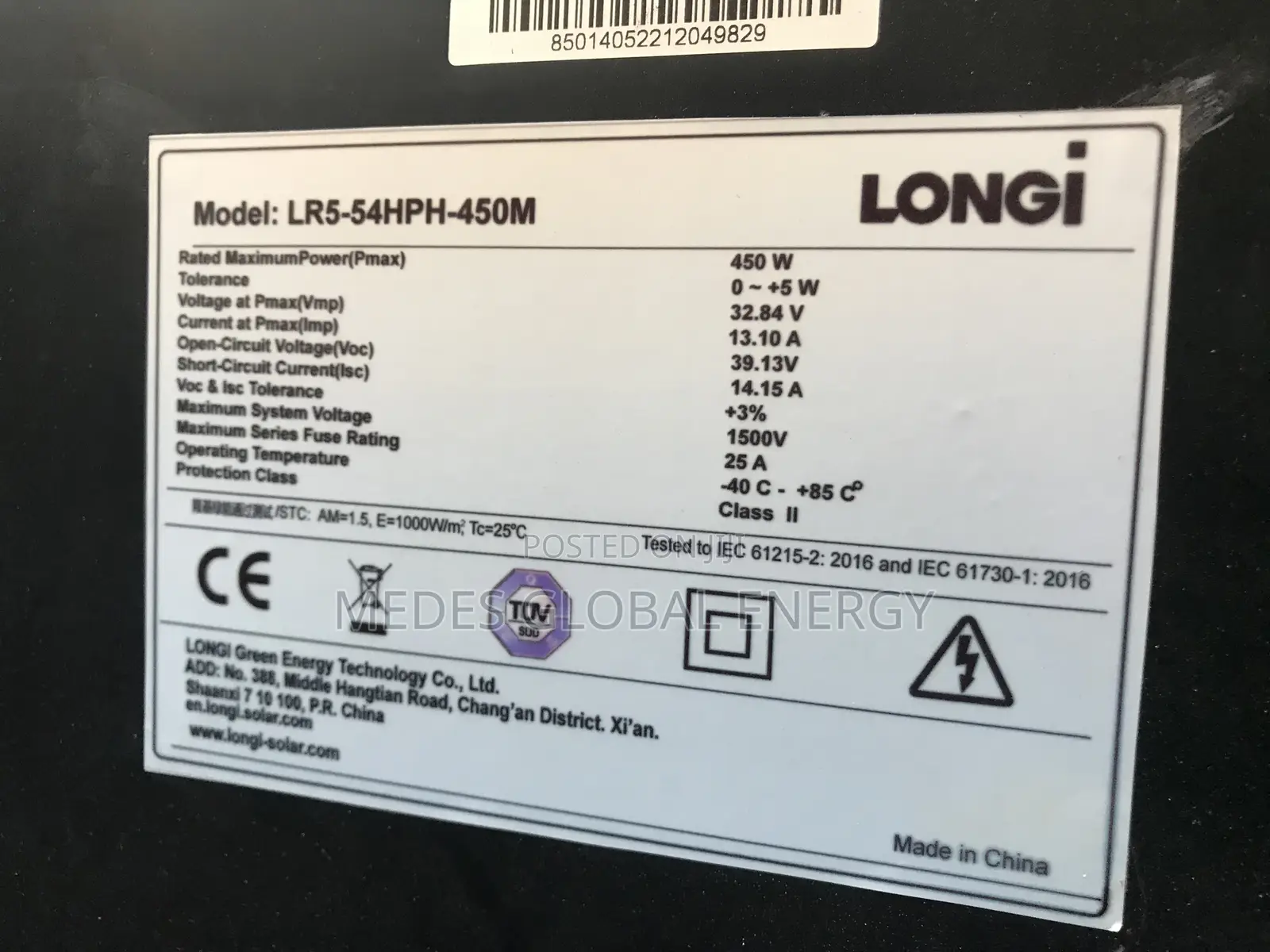 450watts Longi Solar Panel
