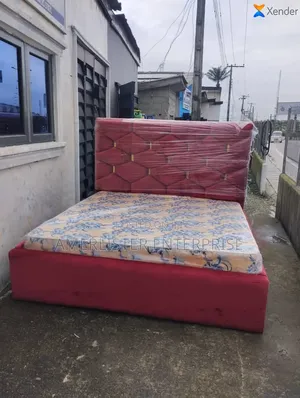 Beautiful 6by6 Bed Frame and Mattress