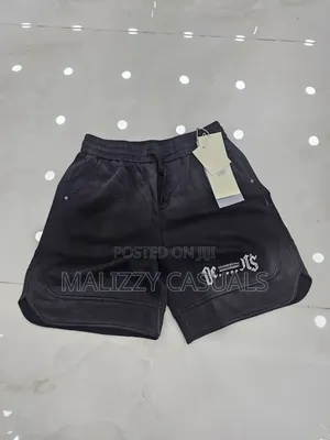 Premium Quality Black Washed Designed Hem Shorts for Men and Women