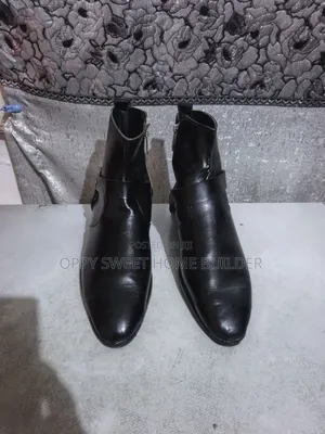 Black Quality Leather Ankle Boots for Men - Smart Casual*