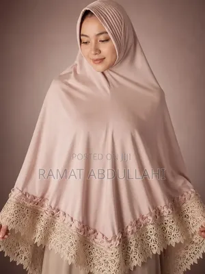 Ladies Modest Khimar Hijab Cape With Luxury Lace