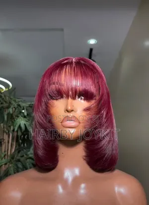 10" Inches Wine Bone Straight With 2by6 Closure Fringe