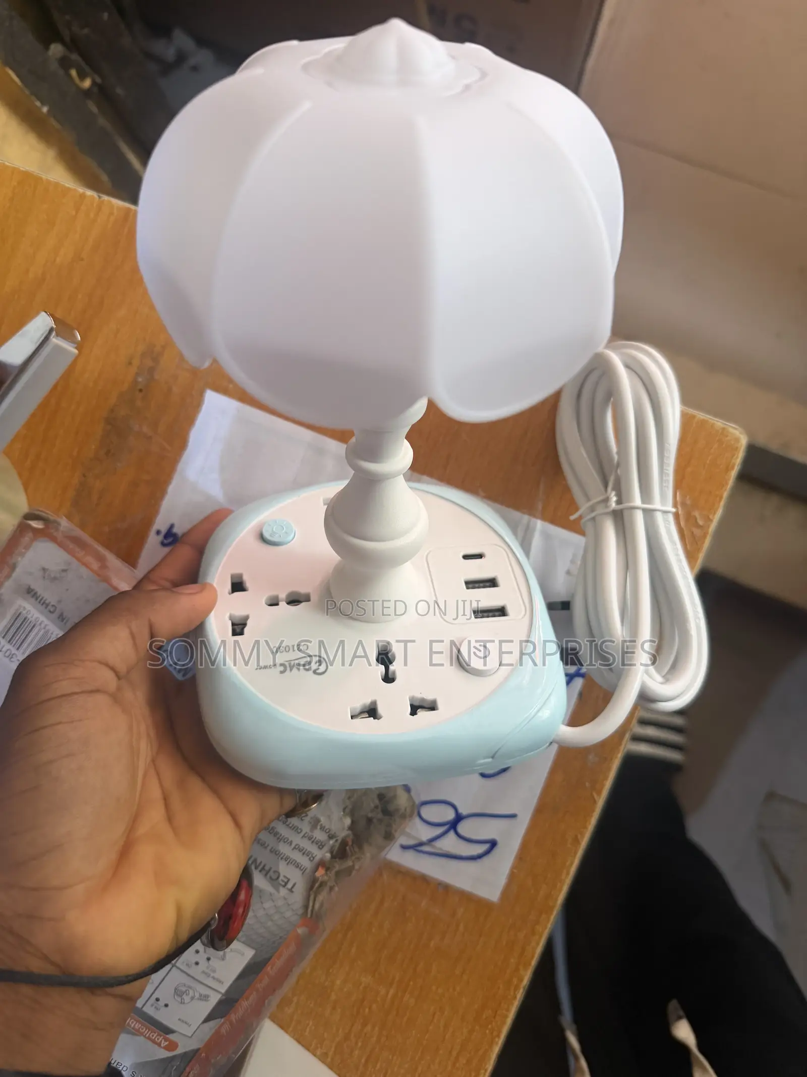 DMG Multi-Function Extension Socket With LED Table Lamp