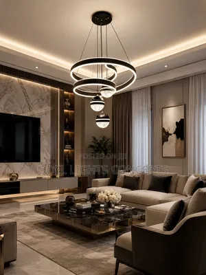 Modern Spiral 3 Ball Chandelier