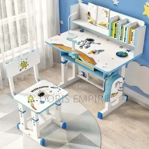 Modern Adjustable Children's Study, Writing Desk Chair Set With