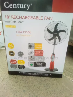 Century Rechargeable Standing Fan 18inchs Original Product Cooper