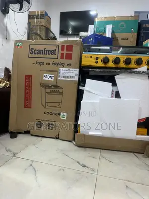 Scanfrost Black 4 Burner Gas Cooker 60by60