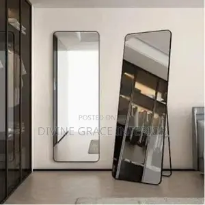 Elegant Standing Dressing Mirror- Black Frame