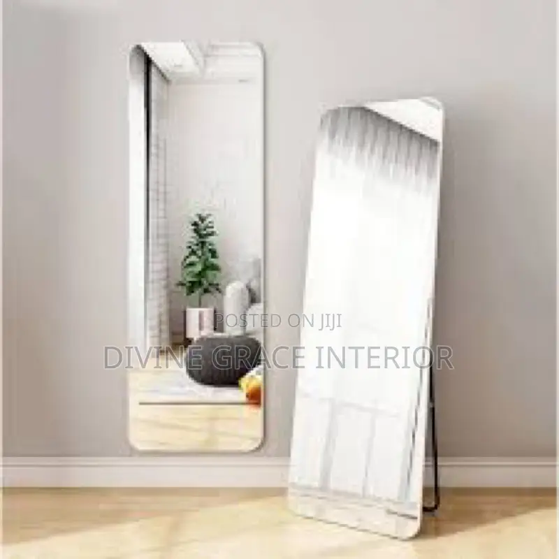 Elegant Standing Dressing Mirror -White