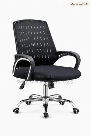 Modern Ergonomic Office Chair – Black Mesh Design