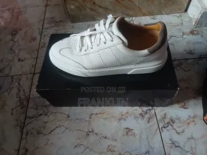 Authentic Magnanni White Tierra Men's Premium Leather Sneakers-Size 42