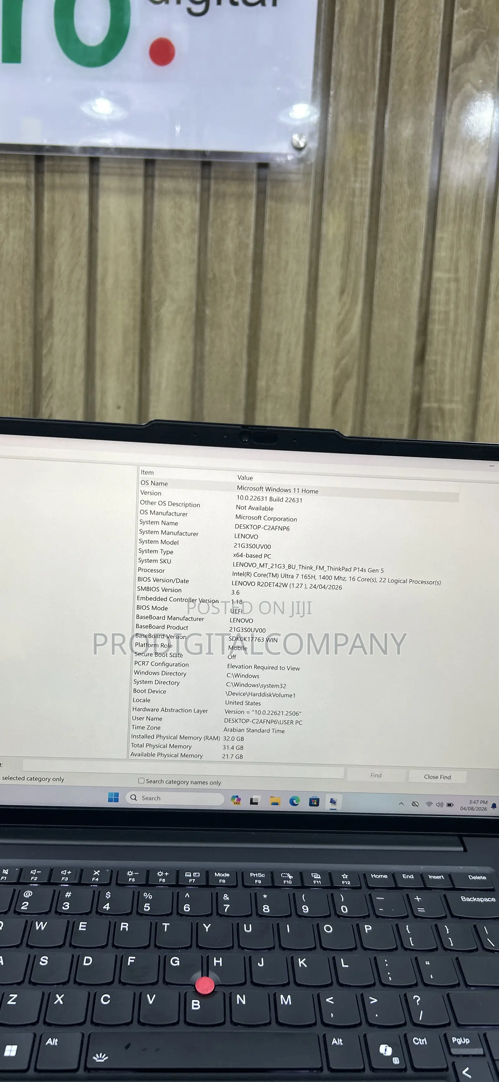 Laptop Lenovo ThinkPad P14s 32GB Intel Core Ultra 7 SSD 1T