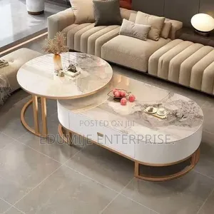 A+B Marble Glass Luxury Center Table
