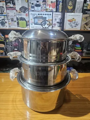 3-Piece High-Quality Stainless Steel Cookware Set