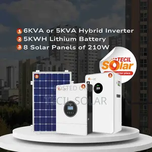 5kva/6kva Complete Solar System 5kWh Lithium Battery + 8 Solar Panels