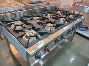 Industrial Gas Cooker With Shelve ( 8-Burners )