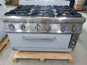 Industrial Gas Cooker With Oven ( 6-Burners )