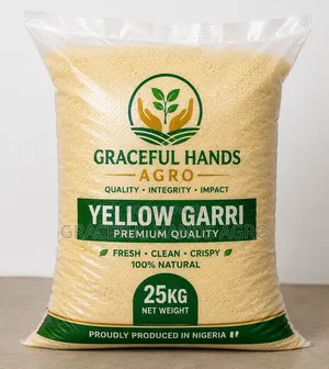 Premium Yellow Garri – 25kg Bag