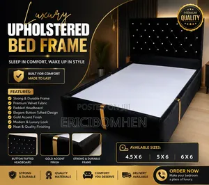 Modern 4x6 Upholstered Bed Frame