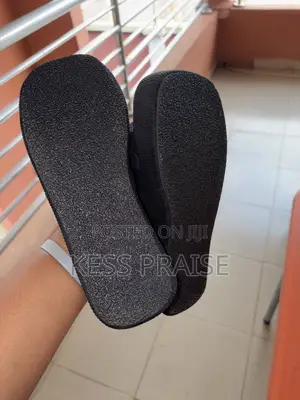 Black Platform Slipper Heels