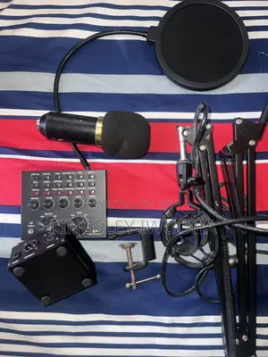 Complete Studio Recording Setup V8 Live Sound Card + Condenser Mic Set