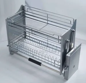 High Grade 60cm Kitchen Plate Rack Pull Down.