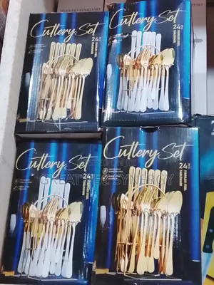 24 Pieces Cutlery Set - Gold and Silver