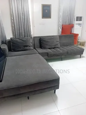 Foreign Used Big 9 Seater L-Shaped Grey Color Couch