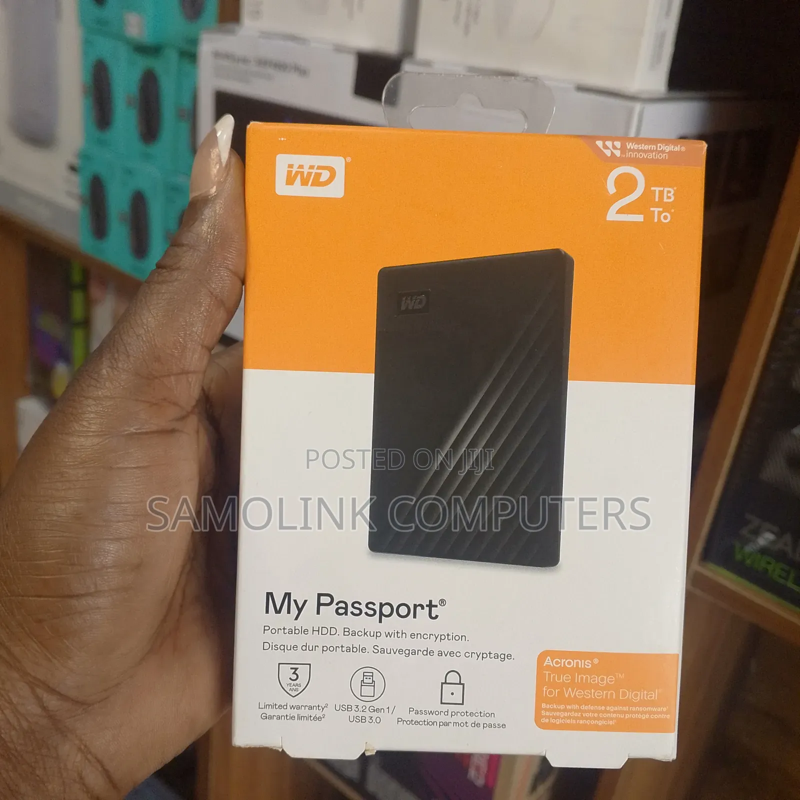 WD My Passport HDD Hard Drive External 2TB
