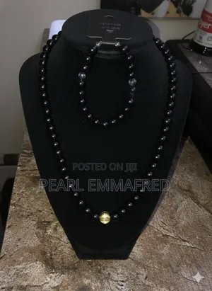 Black Beaded Necklace