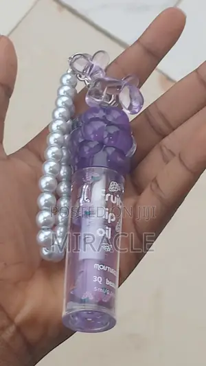 Fruit Lip Oil With Cute Keychain.